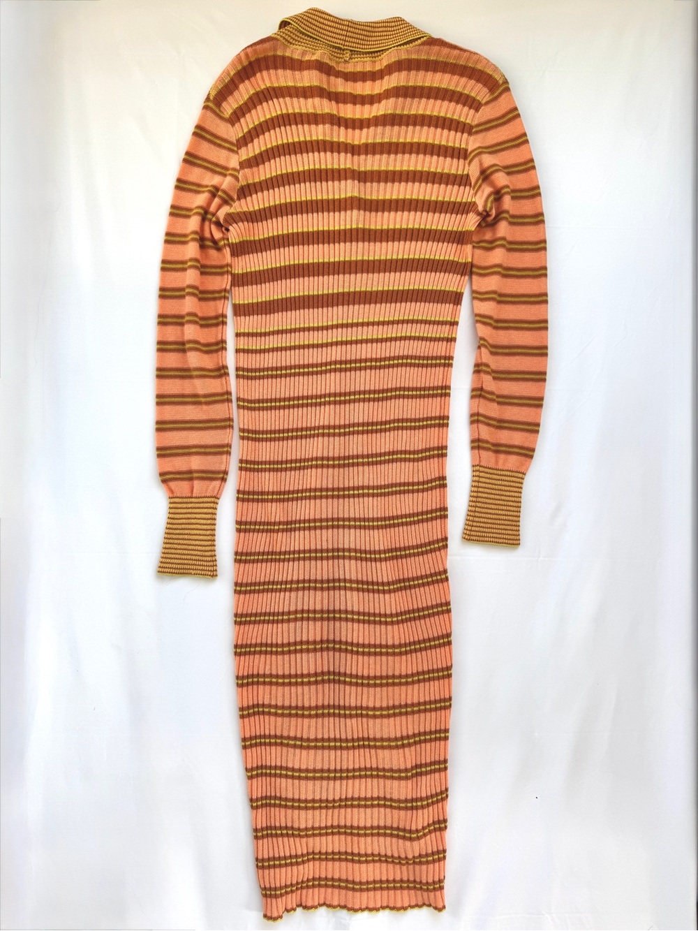 Free People Clear Skies Cardi Dress Ribbed Stripe Button Front Midi Size Small - Picture 3 of 8